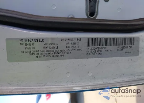 2019 Dodge Charger Police Awd z USA, uszkodzony, nr VIN 2C3CDXKT9KH647369